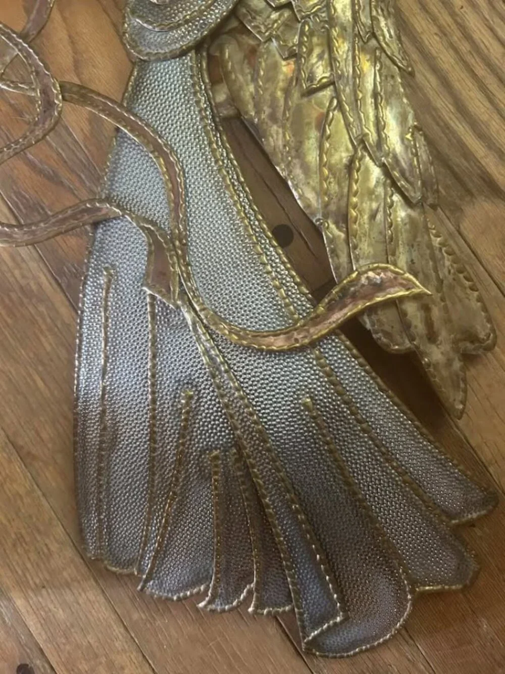 Gorgeous Vintage Mixed-Metal Art Angel Wall Art